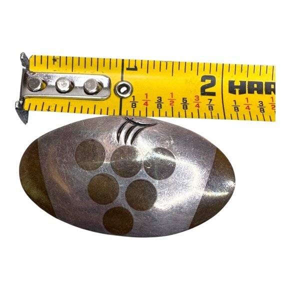 Vintage Mexican Sterling Silver 925 Brooch Bronze Grapes Design Modernist MCM - Picture 4 of 5